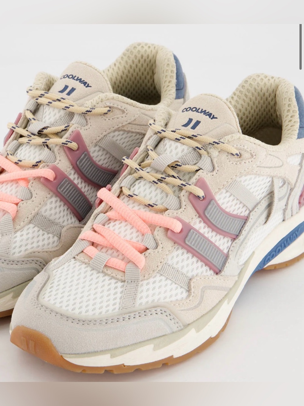 Coolway Beige and Pink Athletic Sneakers